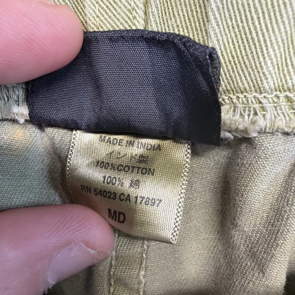 Vintage Gramicci Belted Shorts Green Cotton Mens Medium 90s